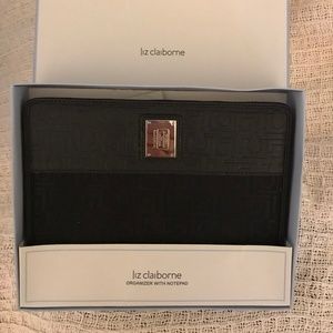 Liz Claiborne organizer with notepad